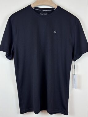 Calvin Klein Men’s L Black UPF 40+ Quick Dry Swim Rash Guard T-Shirt NWT